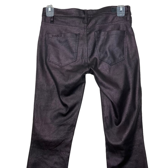 BLANKNYC sz 25 Spray On Super Skinny Jeans Coated Blackish Pink - Picture 8 of 12